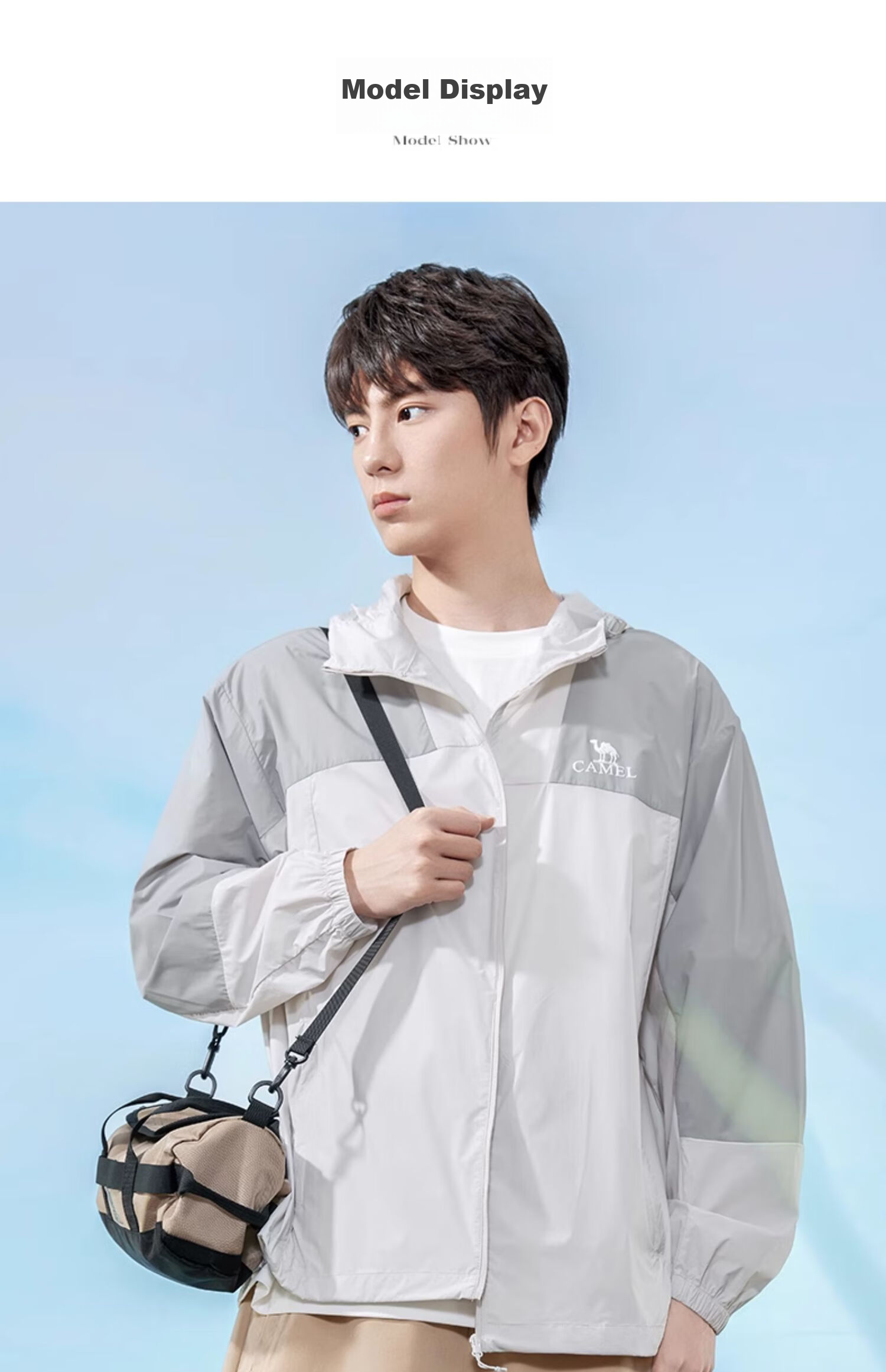 CAMEL Outdoor Sun Protection Clothing, 2024 New Product, Ice-Cool Breathable UV-Resistant Fashion Color Block Sun Protection Garment, O086 2XL 17