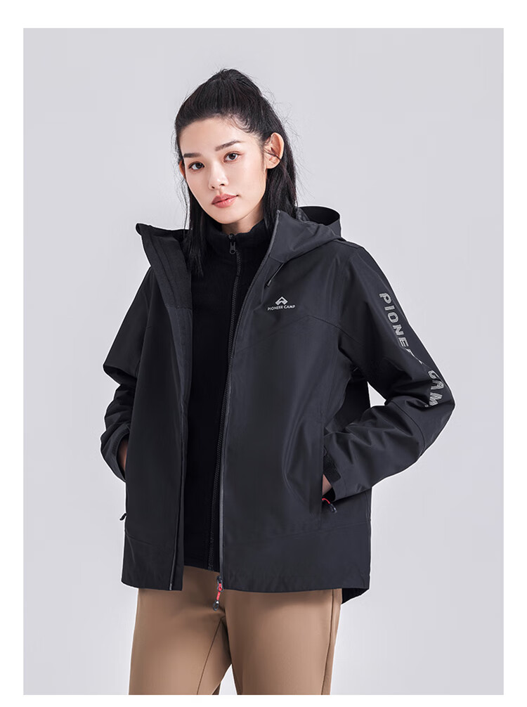 Pioneer Camp Hardshell Jacket for Women, Autumn Outdoor Windproof And Waterproof High Altitude Mountaineering Coat for Men, Commuter Style, Orange-Red, XL 10