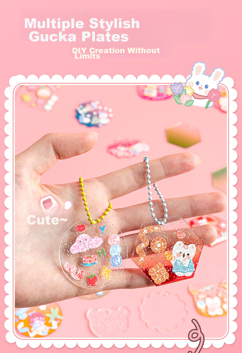 Danmiqi Guka Stickers Complete Set, Children's DIY Craft Gift Box, Guka Sticker Sheet, Girls' Birthday Present 9