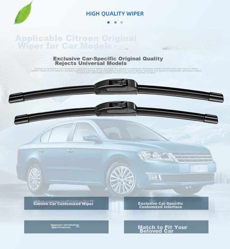 Aoye Windshield Wipers for Citroen C2 (2006-2013 Models) / 2015-2021 Citroen C3 XR, Frameless Wiper Blades, Front Windshield Wipers, 1 Pair, 26 + 16 Inches 4