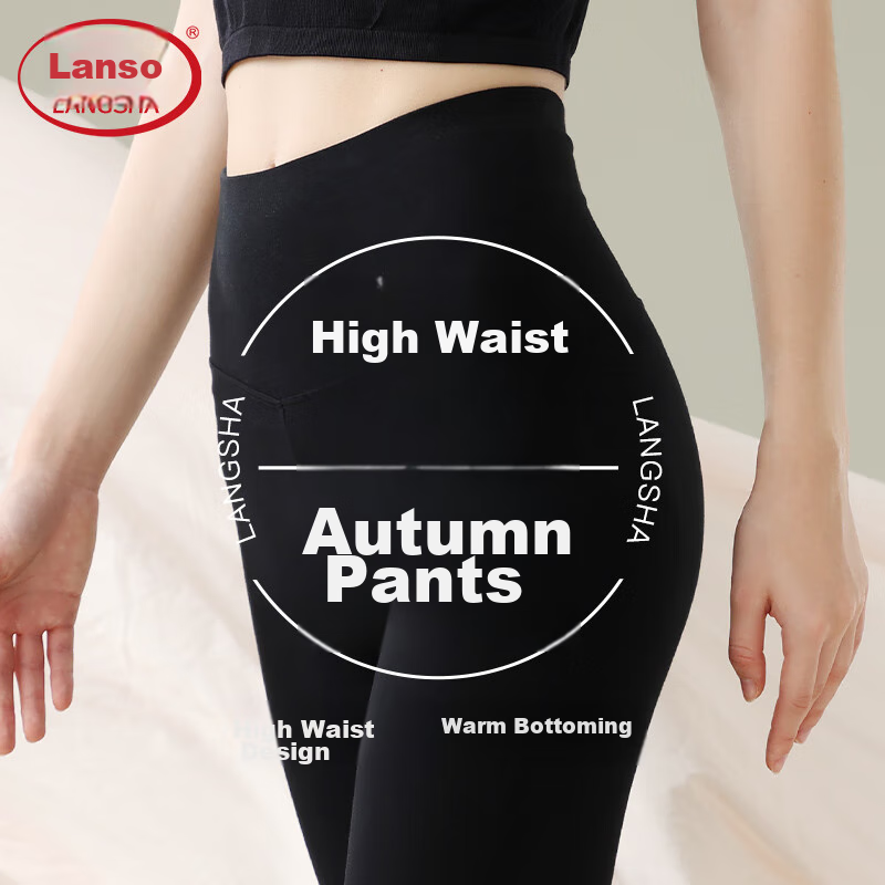 LangSha High-Waisted Cotton Thermal Underwear for Women, Tight-Fitting Warm Pants, Plus Size, Antibacterial And Anti-Mite, Spring And Autumn Base Layer Pants, Elastic Cotton-Lined Pants for Wome