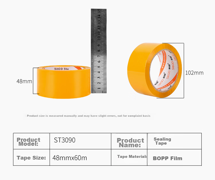 Sitoo Red Transparent Packing Tape, 48mm Wide, 50 Meters, 3 Rolls, 150 Meters Total, for Dorm Moving, Family Office Storage, Packaging, Express Delivery, Logistics, Labeling And Sorting 4