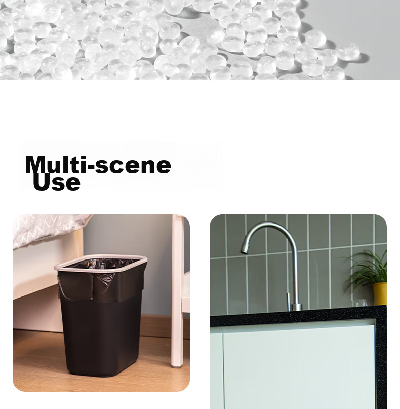 Deli 5 Rolls (150 Pieces), Garbage Bags 45*55cm, Waste Sorting, Office Supplies, Black 33070 12