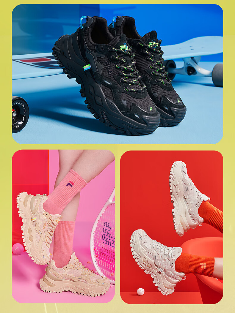 FILA FUSION Trendy Hard Candy Shoes for Women, Autumn And Winter Style, Thick-Soled Heightening Dad Shoes, Running Shoes, Casual Sneakers 14