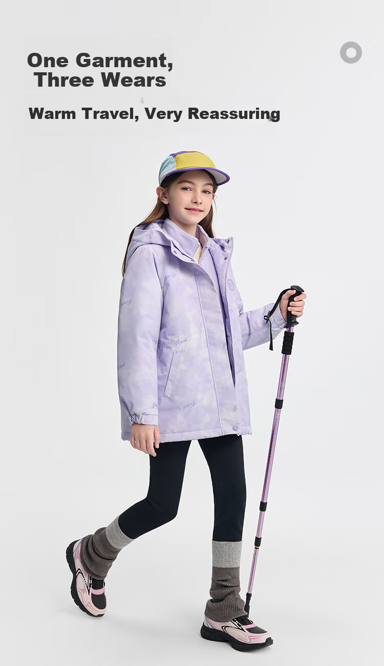 BALABALA Children's Clothing Cotton Jacket for Boys And Girls, 2026 New Spring Water-Repellent Coat, Warm Padded Outerwear, Fashionable 16