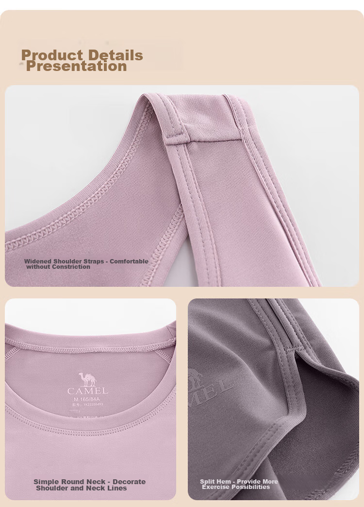 CAMEL Yoga Outfit Set for Women, Morning Run Outdoor Sportswear, Slim-Fit Breathable Fitness Four-Piece Set Y24BY02024 34