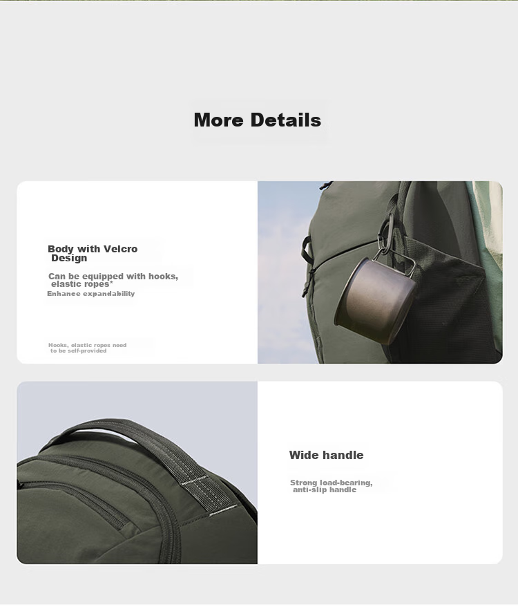 Mijia Outdoor Casual Sports Backpack for Men And Women, Lightweight Laptop Bag, Student Schoolbag, Travel Fitness Bag, Obsidian Black 8