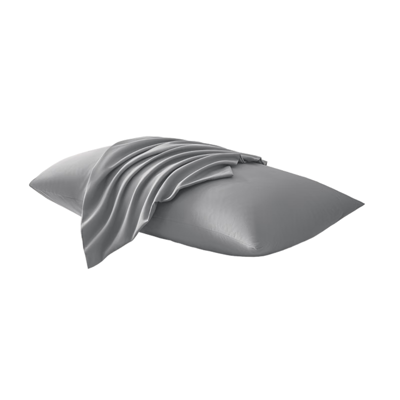 JD Original Yuero Pillowcase, Class A Premium Quality, 120g Thickened Durable Pillow Cover, 48x74cm, Set of Two, Tech Gray