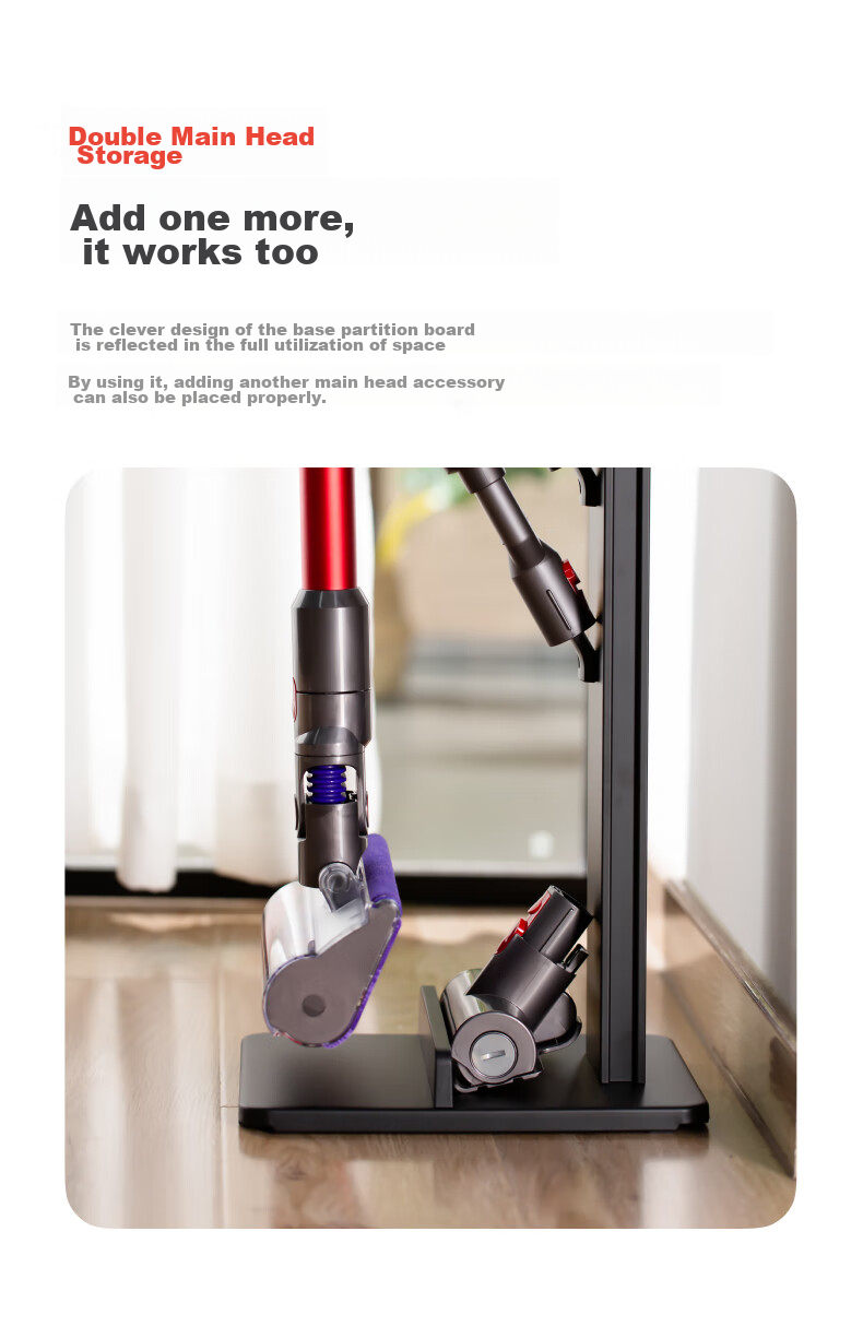 Brateck Vacuum Cleaner Stand, No Drilling Required Wall Mount Bracket, Suitable for Dyson Vacuum Cleaners G5 V8 V10 V12 V15 Storage Rack, Dyson Stand, Dyson Vacuum Cleaner Accessories L500 16