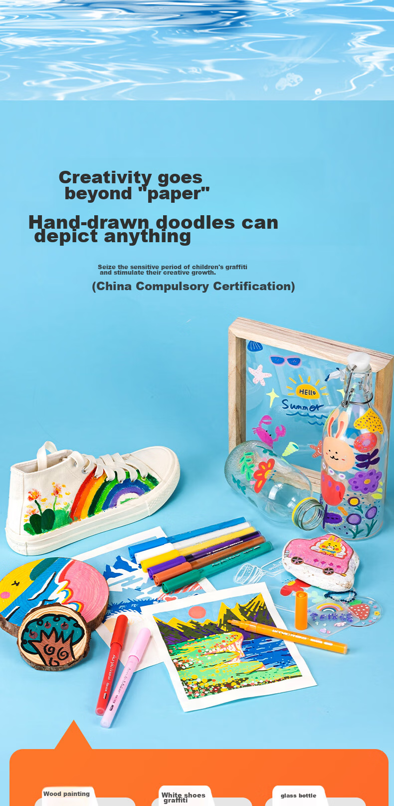 Deli [Back to School Stationery] 36-Color Acrylic Markers, Single-Tip Triangular Barrel, Waterproof Drawing Graffiti Coloring Watercolor Pens, Markers for Hand-Drawn Sketches, Common Student Model HM331-36 Art Educatio 10