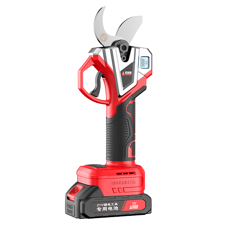 PUANGD Brushless Electric Scissors Lithium Battery Garden Pruning Shears Rechargeable Thick Branch Cutter Orchard Tree Pruner Gardening Tool