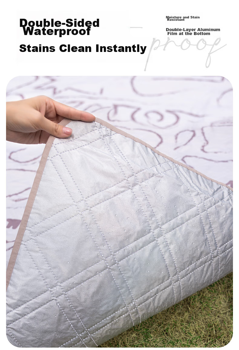 Black Dog Ultrasonic Picnic Mat, Moisture-Proof Mat, Park Outdoor Portable Ground Mat, Floor Mat, Night Black, 2*2m 11