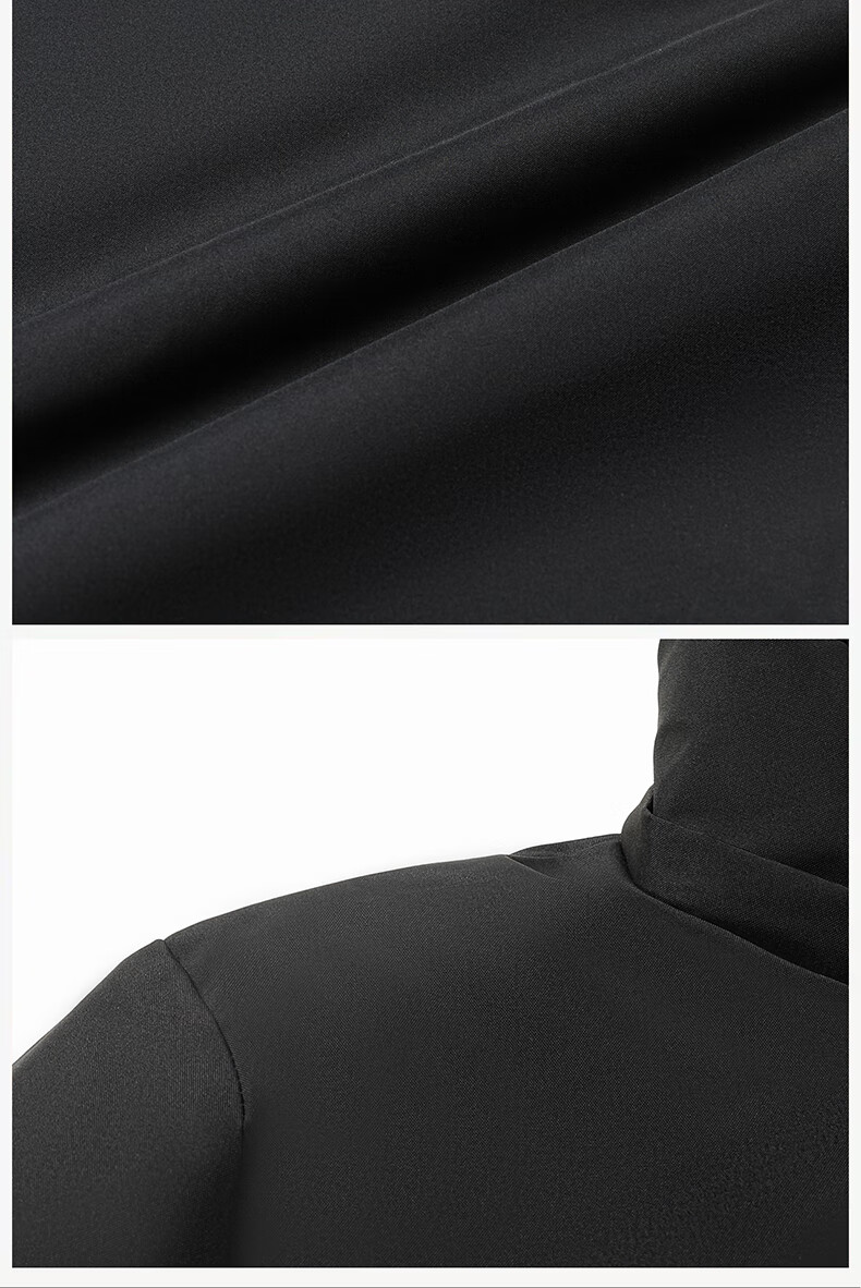 ROMON Men's Winter Wool Cotton Padded Jacket Cold-Resistant Warm Coat Ski Jacket ZH2512 Black 2XL 11