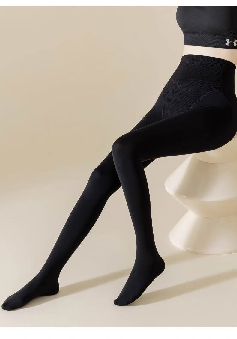 Langsha Women's Thin High-Waist Shaping Anti-Snag Sheer Tights Butt-Lifting Bare-Leg Effect Wire-Free Glossy Pantyhose 20