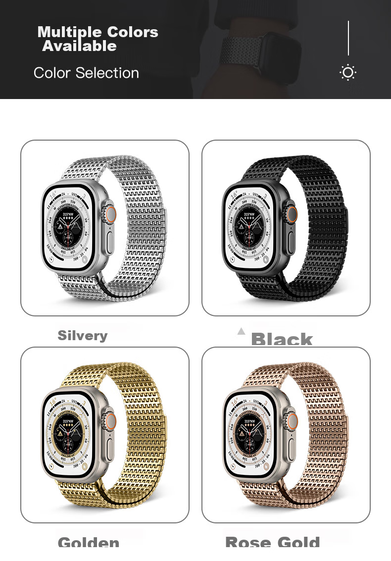 Binghong Compatible with Apple Watch Ultra 4, 3 Band Titanium Metal Apple Watch S11 S12 Strap IWatch SE3/2/S10/S9/S8/SE2/7/6 for Men And Wome 3