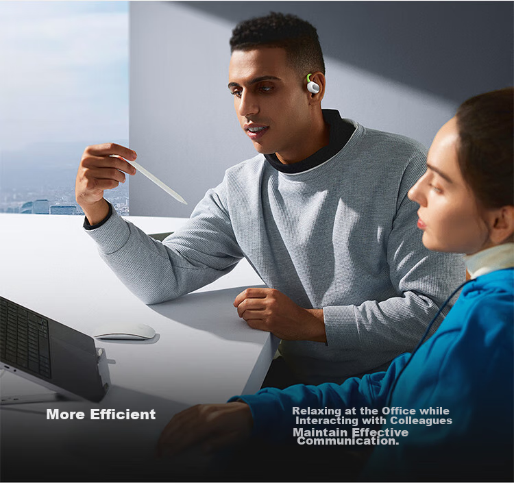 BASEUS Eli Bluetooth Headphones, Over-Ear Open-Style Comfortable Non-In Sports Running Noise-Cancelling Business Suitable for Huawei Xiaomi, White 10