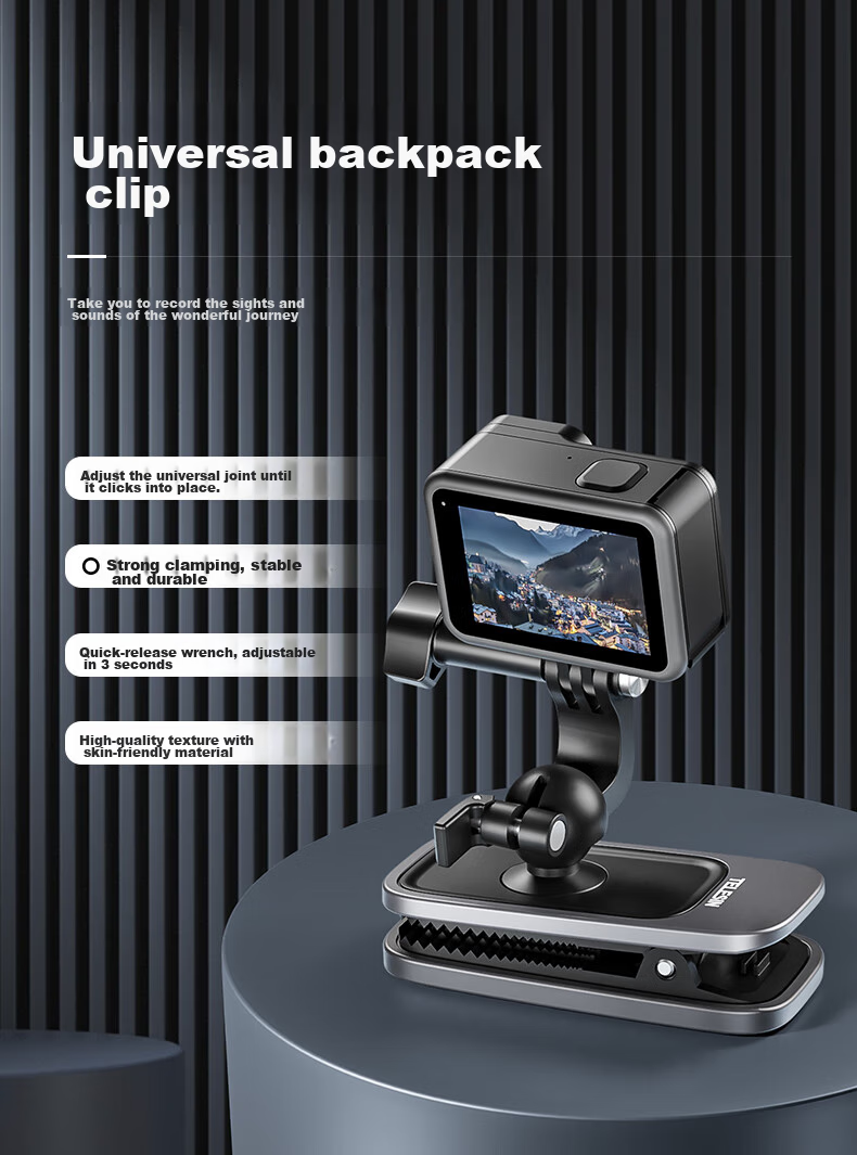 TELESIN Compatible Quick-Release Mount for DJI Action 5 Pro, Osmo 360 Shoulder Strap, Insta360 AcePro 2 X5 Chest Mount 1