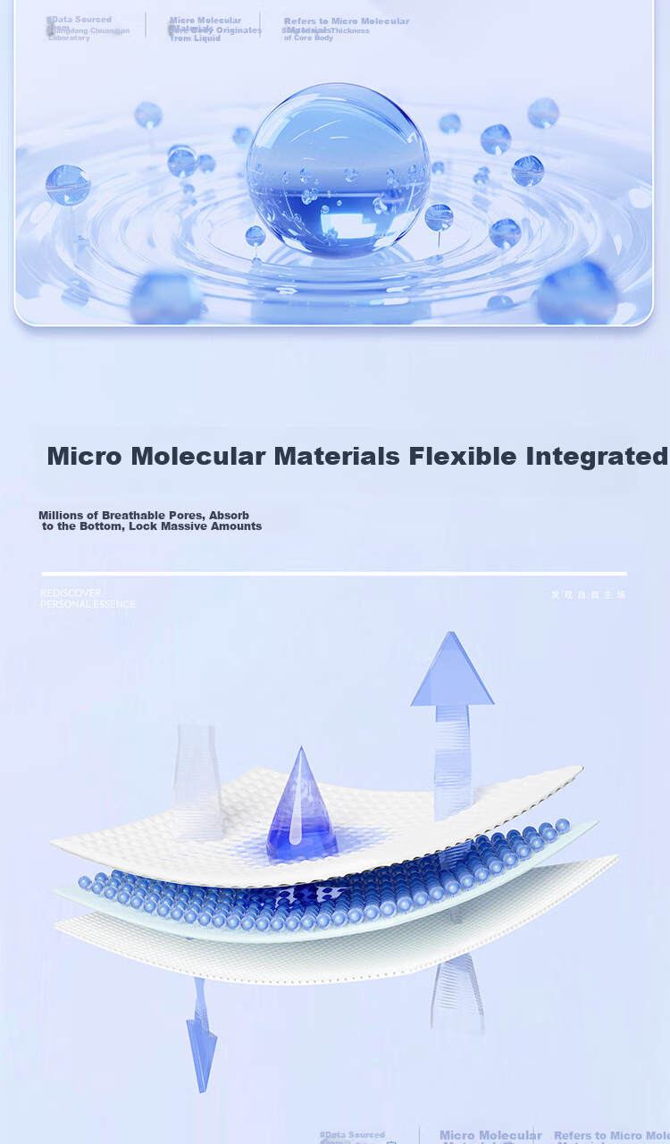 Ruipier Liquid Sanitary Pads 3D Ultra-Thin Breathable Menstrual Pads 240mm 8pcs Box JD Self-Operated 4