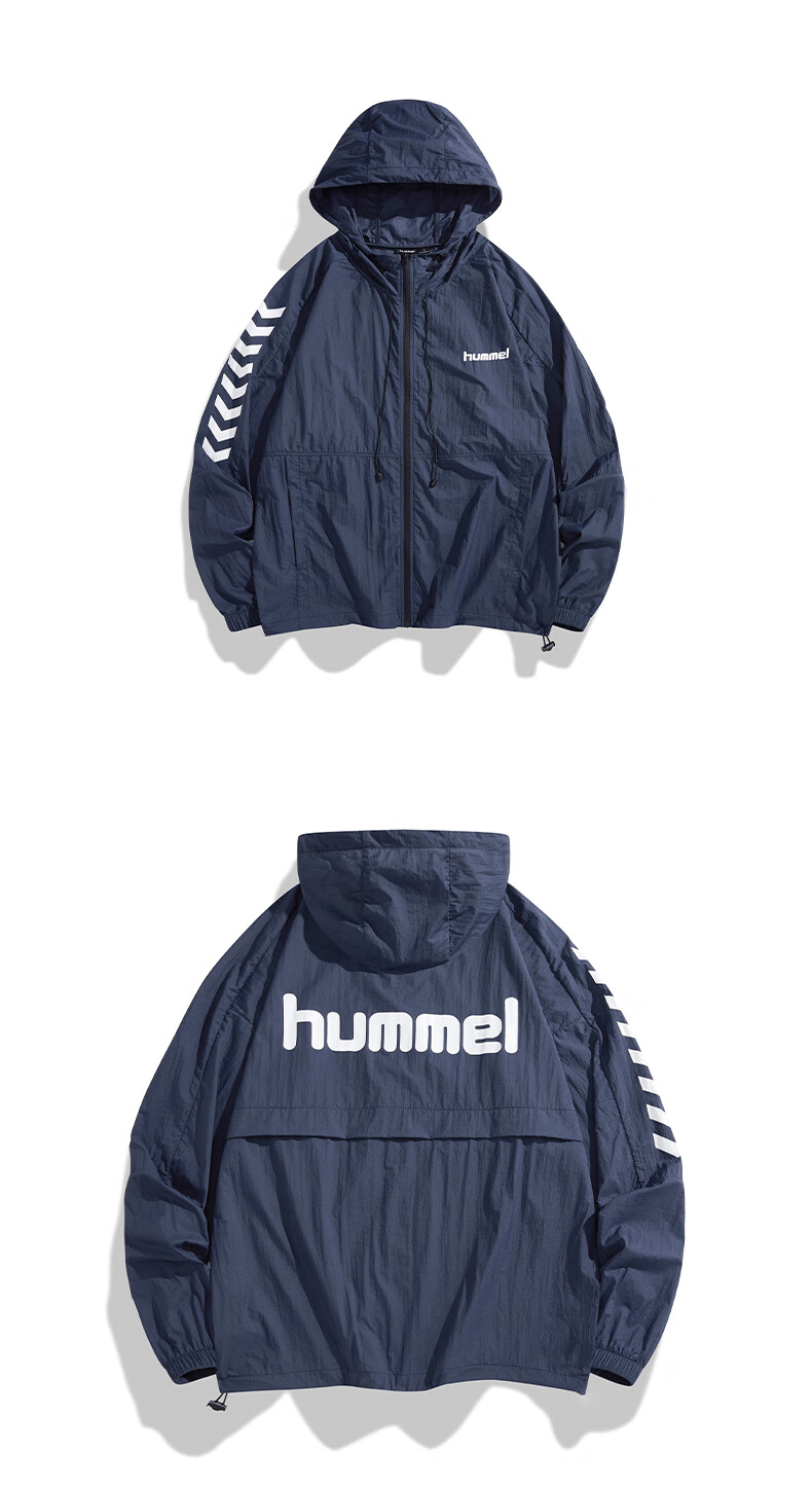 Hummel Spring And Summer Lightweight Jacket for Men And Women, Couple's Matching Hooded Sun Protection Clothing, Casual Outdoor Jacket, White, Size S 19