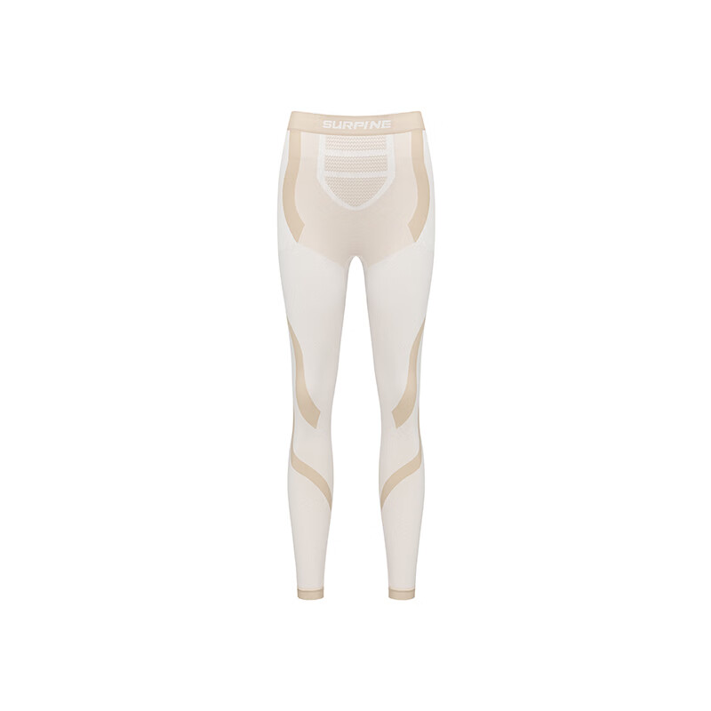 SURPINE Yuxue Series Merino Wool Ski Quick-Dry Shirt, Women's Functional Underwear, Snow Birch White Long Pants, Size M
