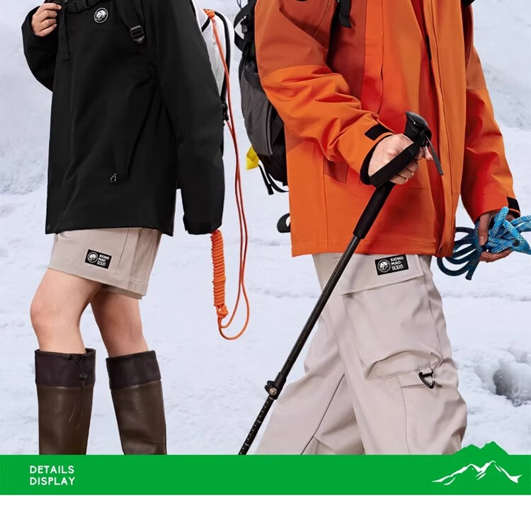 CAMEL Panda Outdoor Three-In Orange Jacket for Men And Women, Windproof Waterproof Triple-Protection Coat Hiking Outfit R611 4