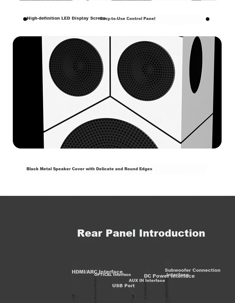 THINKYA 3D-380 Home Theater Surround Sound System with Subwoofer 15