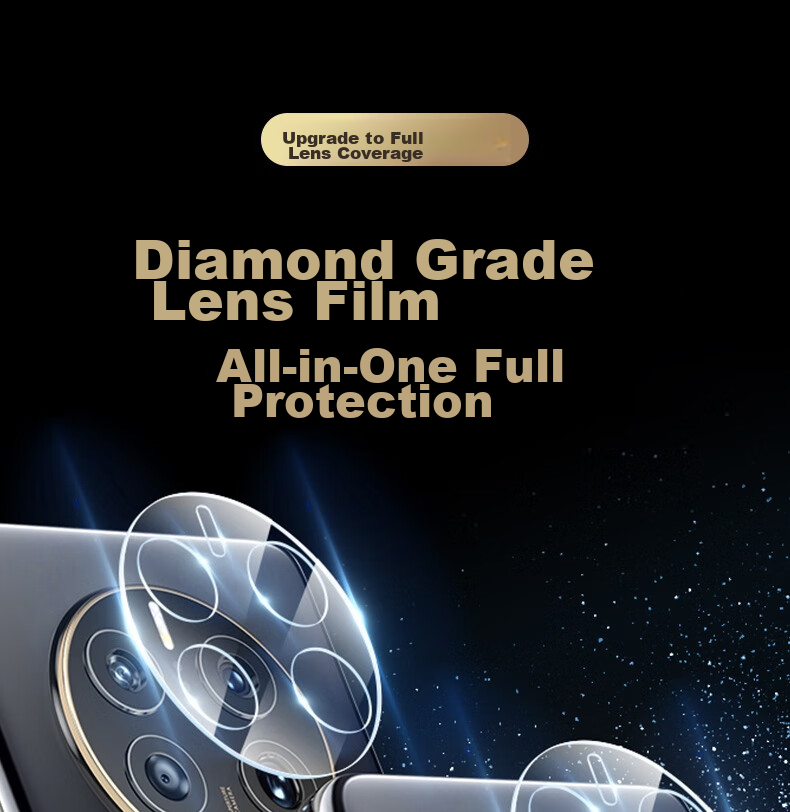 ESCASE Huawei Mate50Pro Camera Lens Protector, Full Coverage HUAWEI Rear Camera Protection, Wear-Resistant, Scratch-Resistant Glass, All-In Transparent 1