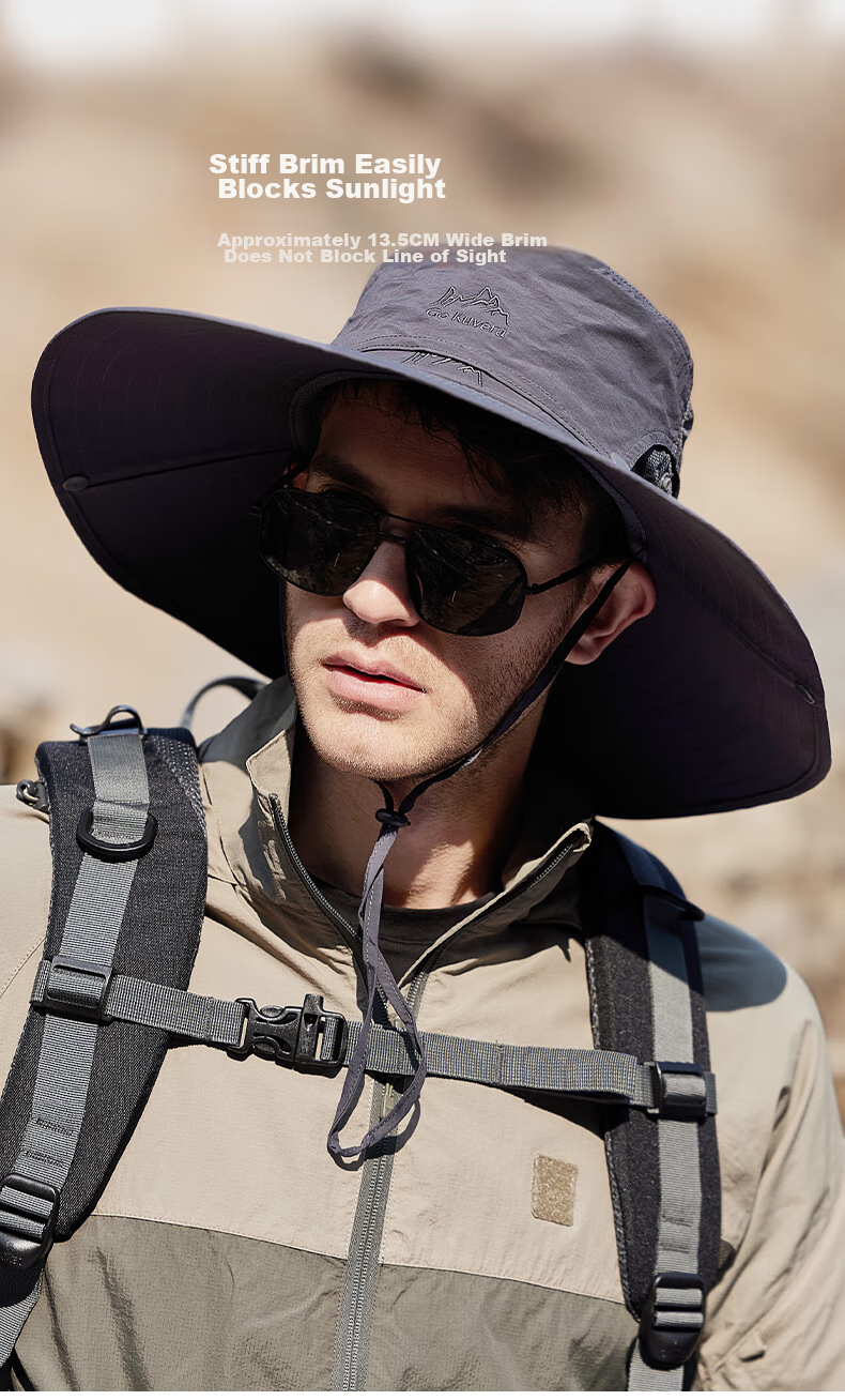MISSION UV Sun Protection Hat for Men, Wide Brim Fishing Bucket Hat, Hiking Cap, Summer Outdoor UV-Resistant Large-Brimmed Sun Hat 5