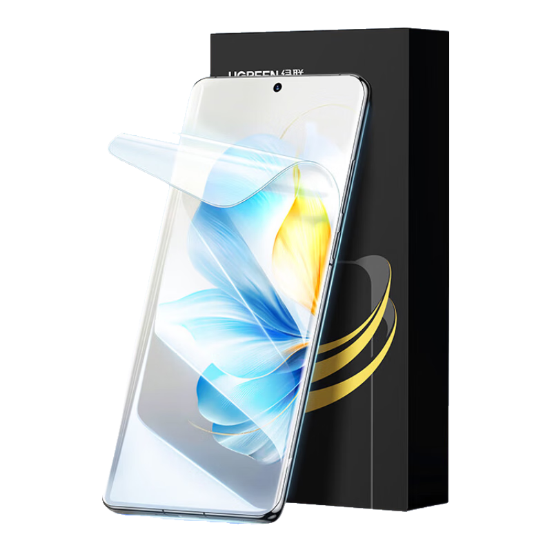 UGREEN Screen Protector for Honor 90, Honor 100 Hydrogel Film, Huawei Hydrogel Film Full Coverage No-Hole HD Anti-Fingerprint Smooth Protective Film 2 Pieces