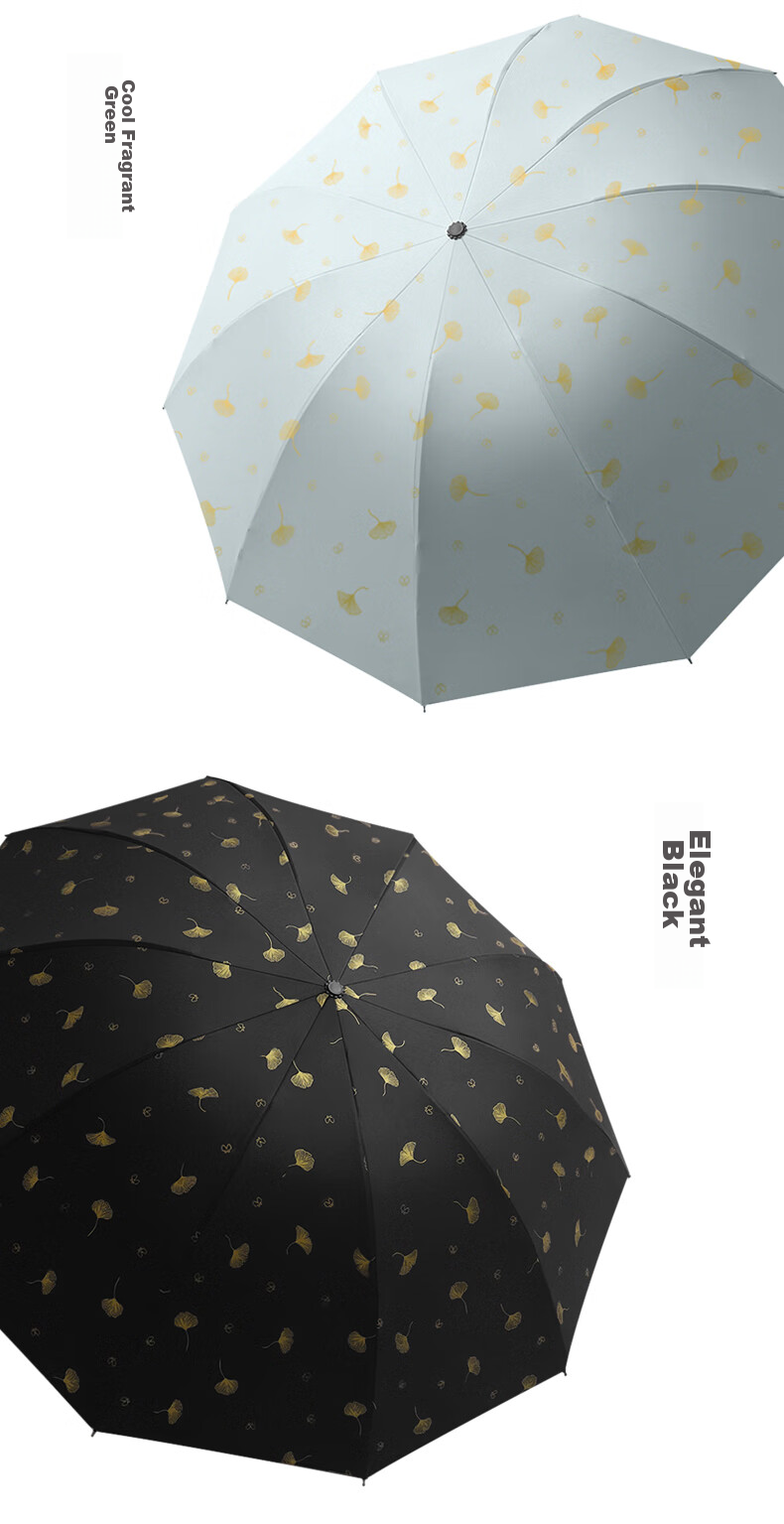 MAYDU Sun Protection Umbrella, Three-Fold Sunshade, UV-Resistant, Dual-Purpose for Sun And Rain, Windproof, M3051 Beige 15