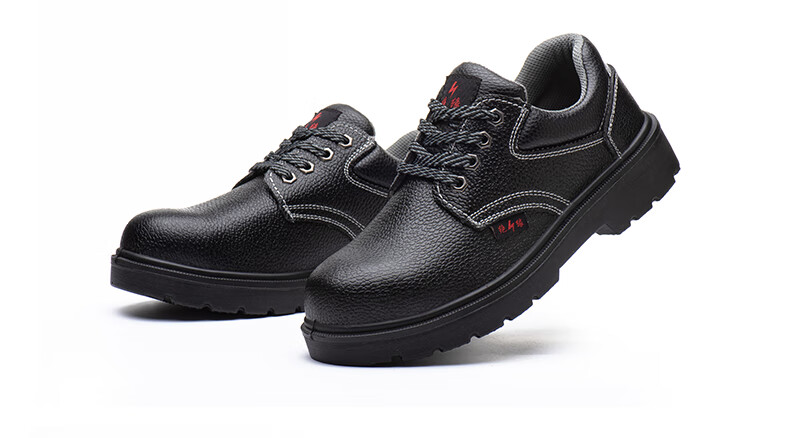 Jiuzhouzhanlang Safety Shoes, Anti-Smashing, 6KV Insulation, Non-Slip, Wear-Resistant, Steel Toe, Embossed Cowhide, 8006 Black [Recommended for Durable Purchases], Size 42 2
