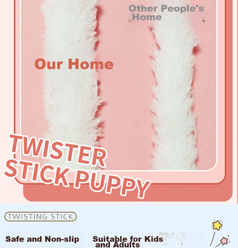 Xubeile Plush Stuffed Animal, Thickened Fleece, Twisted Dog Toy, DIY Craft Kit, Gift for Girls And Children, Decorative Item 9