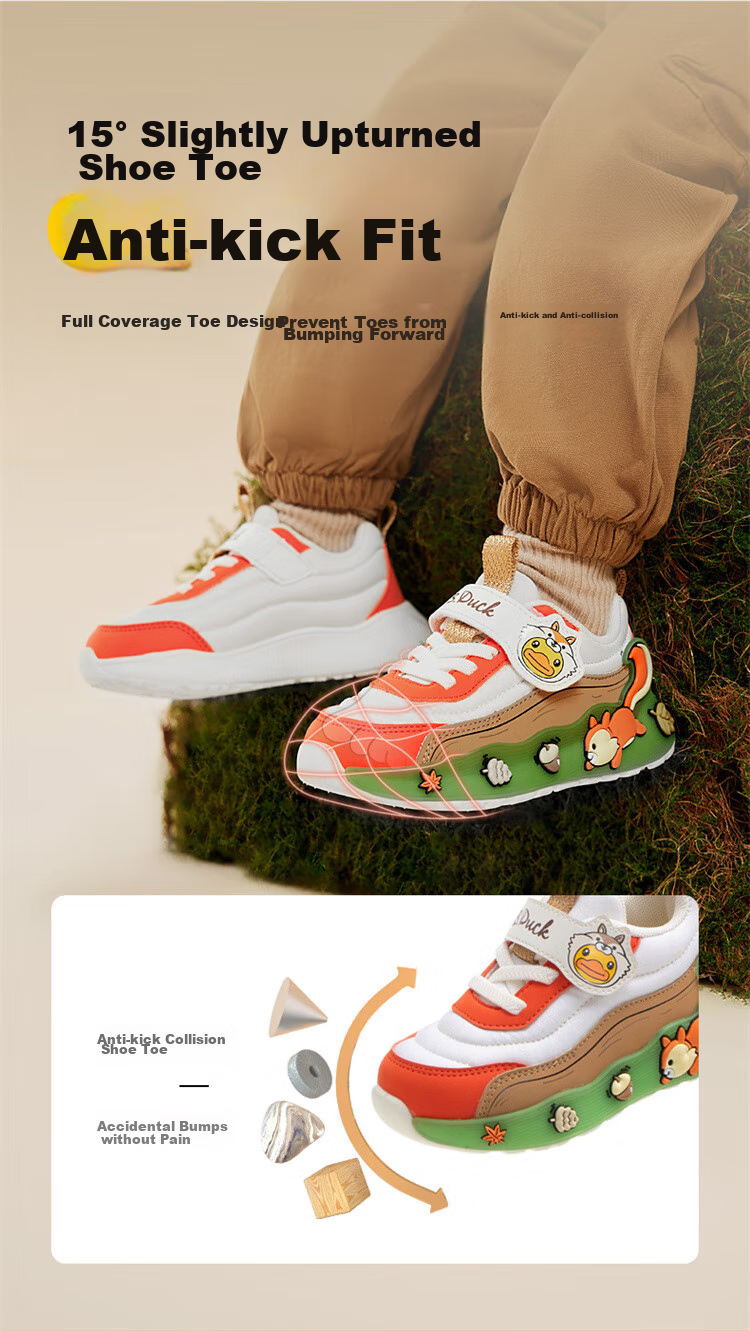 B.Duck Children's Sports Shoes, Boys And Girls Student Fashion Lightweight Casual Shoes, 3049A Pink-Purple, Size 30 3