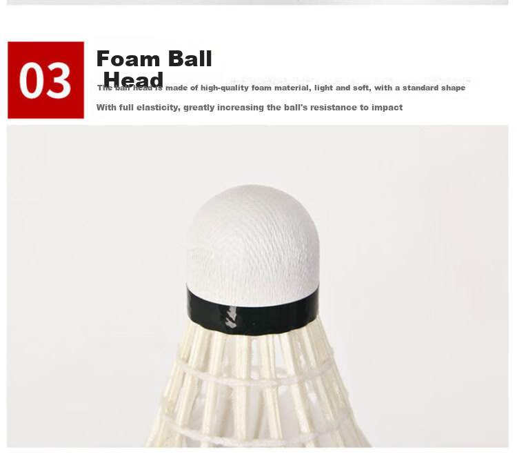 DHS Badminton Shuttlecocks, Durable Training And Competition Grade, Goose Feather, Pack of 6, Model 402A 3