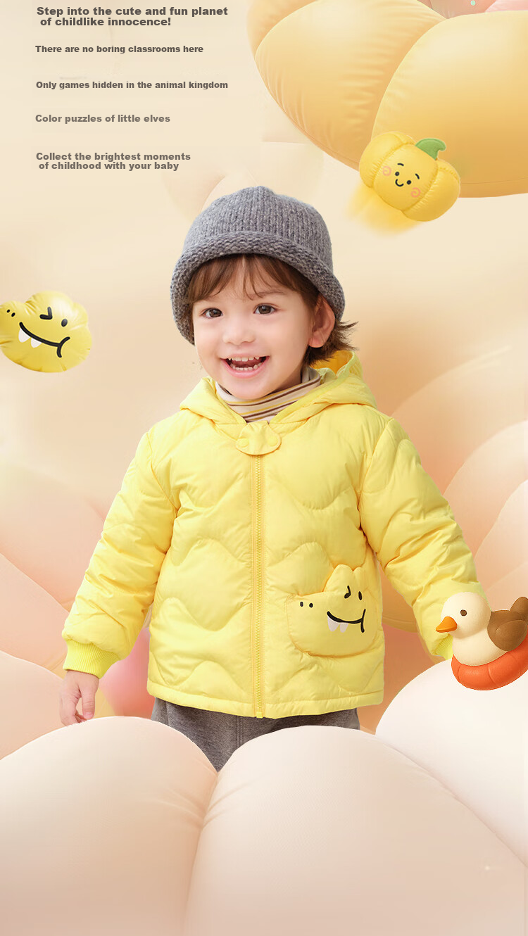 BALABALA Children's down Jacket for Girls And Boys, Winter Lightweight Warm Coat for Toddlers, Cute Outerwear for Baby Boys And Girls 2