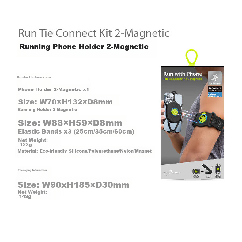 Bone Road Bike Phone Mount, Magnetic Quick-Release, Cycling Navigation Bracket, Silicone Shock-Absorbing, Compatible with Garmin GPS Watches 14