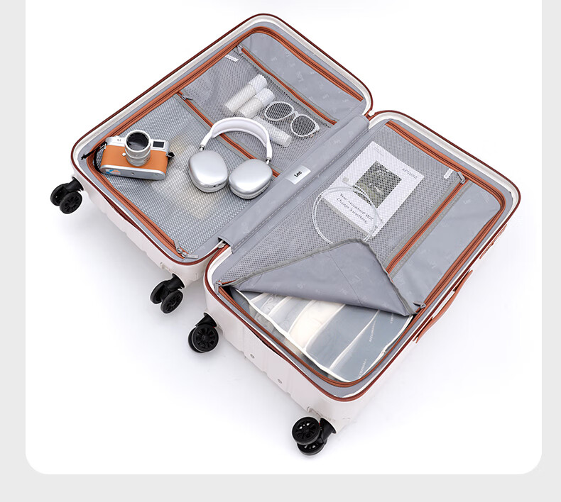 Lee High-Quality Large-Capacity Thickened Suitcase, Trolley Case, Student Carry-On Luggage, Travel Password Lock Suitcase, Aurora White, 20 Inch 12