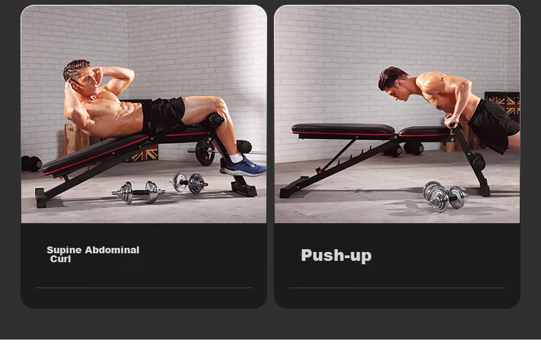 RIDO Sit-Up Assist Device, Home Fitness Equipment, Multifunctional Dumbbell Bench, Exercise Chair, Abdominal Board, Workout Machine TD30 17