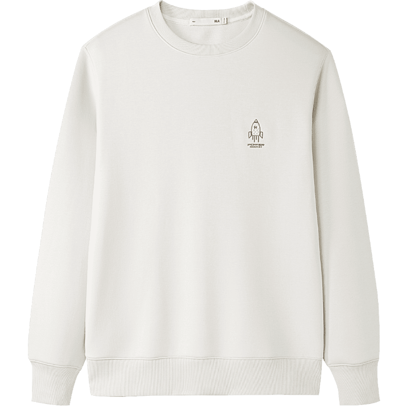 HLA Sweatshirt for Men, Light Business Aviation Series, Printed Round Neck Long Sleeve, Spring Wear