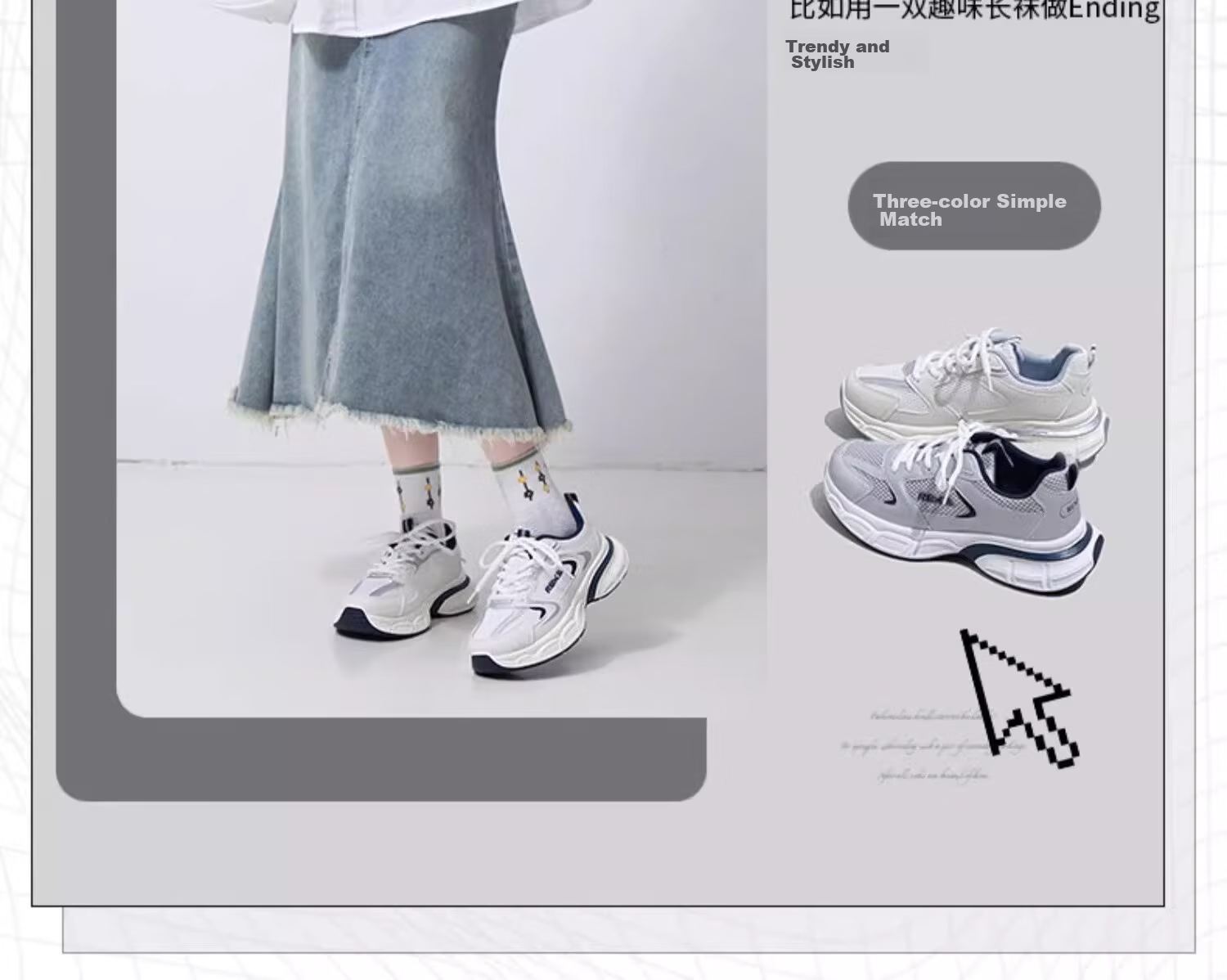 RENBEN Women's Chunky Sneakers, Platform Shoes for Height Increase, Versatile Sports Shoes for Autum 4