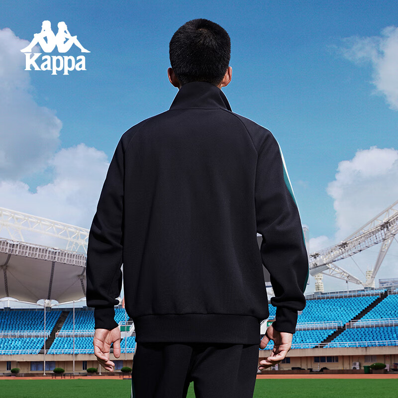 Kappa Back-To Spring And Autumn 2026 New Sports Jacket for Men, Casual Color-Block Knit Cardigan for Women K0E52WK01D