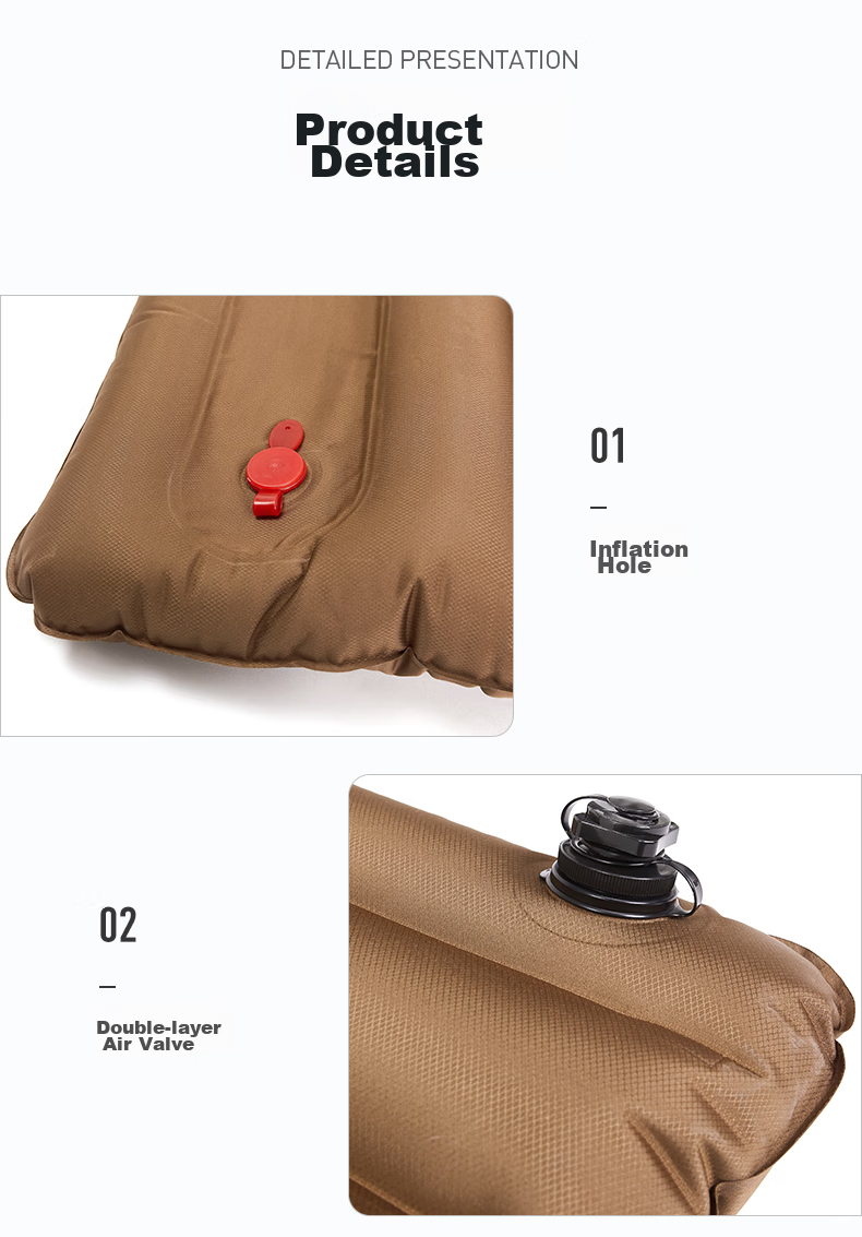 MOBIGARDEN Moisture-Proof Mat, Outdoor Camping Wide And Thick Foldable Inflatable Double Air Bed, NX20663005, Iron Gray 13