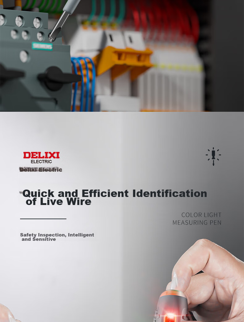 DELIXI Electric Pen for Electricians, Smart Wire Tester, Leakage Detector, Voltage Tester Pen, High-Strength Screwdriver, Electric Pe 6