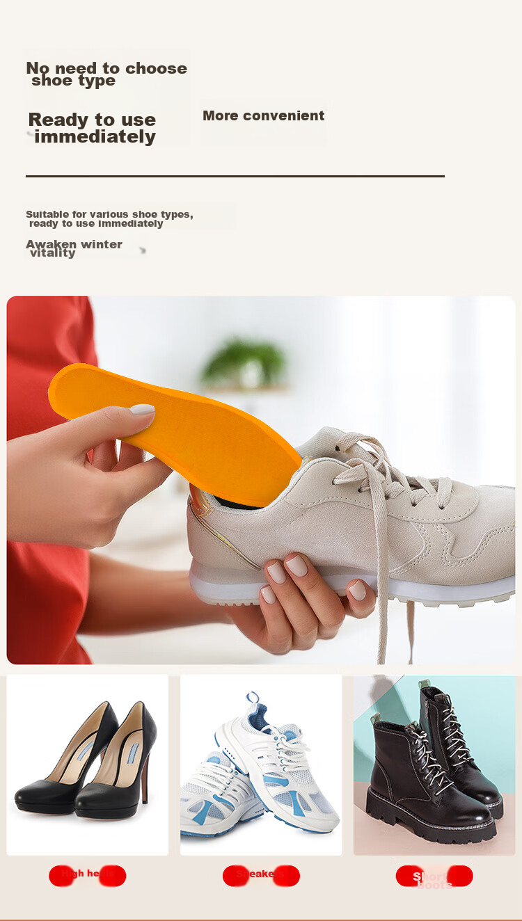 Peiqidaishu, Self-Heating Mugwort Insoles, Foot Warmers, Women's One-Size Shoe Inserts, 40 Pieces 12