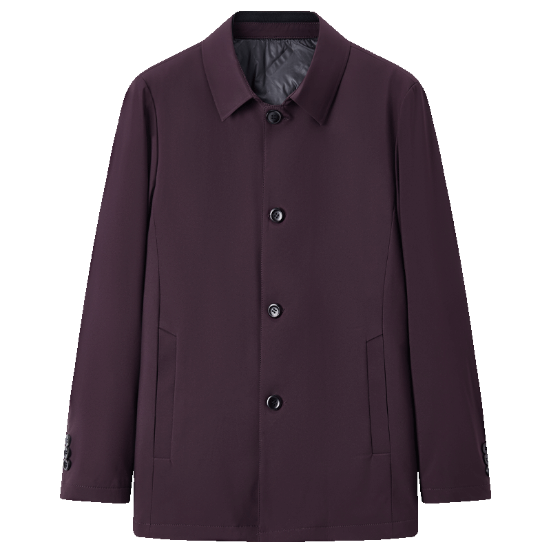 FIRS Men's down Jacket, Winter Business Casual, Cold-Resistant, Warm, Fluffy And Soft, Mid-Length, Lapel Collar, Men's Outerwear
