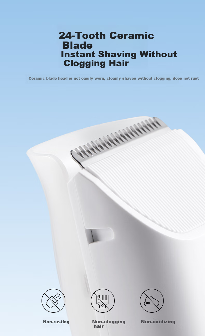 Shiyuejiejing Automatic Hair-Removing Baby Hair Clipper, Children's Hair Trimmer, Waterproof Low-Noise Quiet Hair Cutter Electric Shaver 10