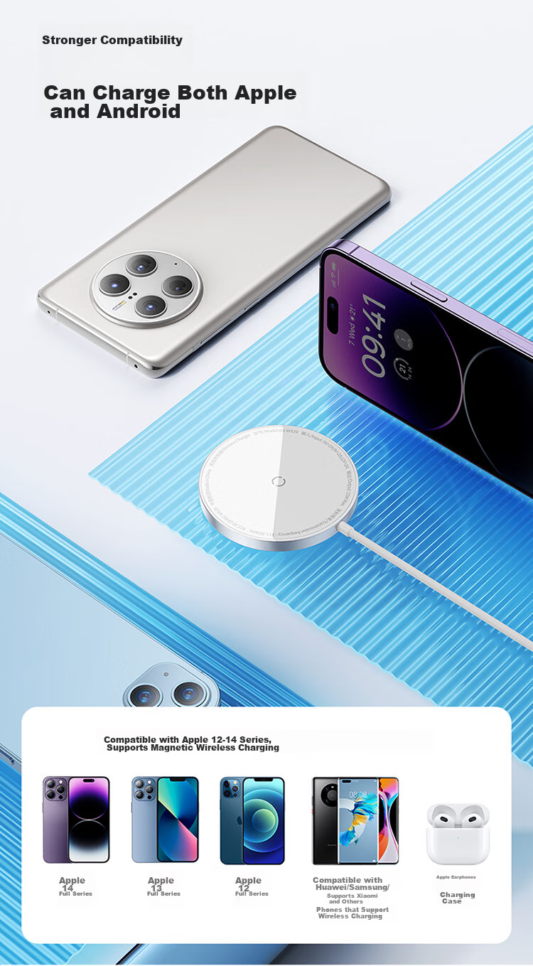 BASEUS Wireless Charger for IPhone 17 Pro Max, Supports MagSafe Magnetic Fast Charging, Compatible with Apple 17/16/15 Huawei Phones And AirPods Earphones, White 18