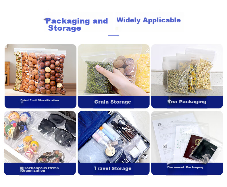 Yessel Food Self-Sealing Bags, Thickened No. 7, 14*20CM, 300 Pieces, Storage Sealed Packaging Bags 4