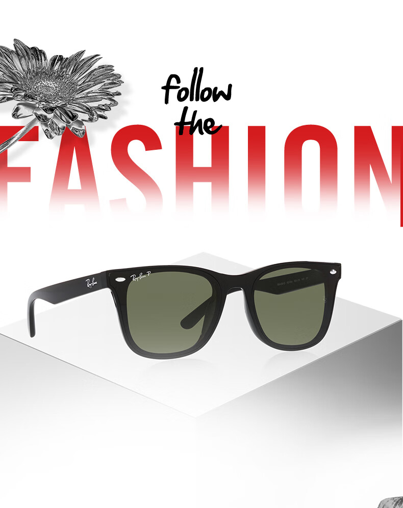 Ray-Ban Square Sunglasses Outdoor UV Protection Polarized Shades 0RB4391D 4