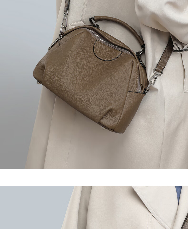 Viney Leather Handbag, Women's Crossbody Bag, Middle-Aged Shoulder Tote Bag, Practical Birthday Mother's Day Gift for Mom 11